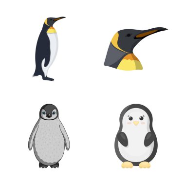 Sevimli vektör çizim ve kar simgesi. Şirin ve mutlu hisse senedi simgesi için web topluluğu.