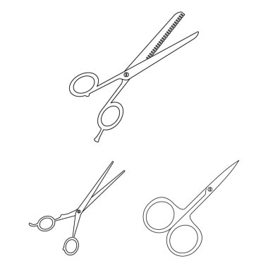 Makas ve zanaat simge vektör Illustration. Makas ve açık stok simgesi web topluluğu.