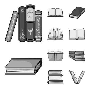 Kütüphane ve ders kitabı logo vektör Illustration. Hisse senedi için Kütüphane ve okul vektör simge kümesi.