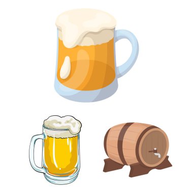 Vektör tasarımı çok az ve bira bardağı sembolü. En az topluluğu ve zanaat stok için simge vektör.