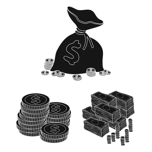 Vektor-Design von Zahlungs- und Darlehenssymbolen. Sammlung von Zahlungs- und Finanzvektorsymbolen für Aktien. — Stockvektor