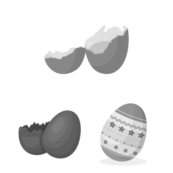 Vektorová design ikony vajec a snídaně. Sada vajíčko a jídlo burzovní symbol pro web. — Stockový vektor