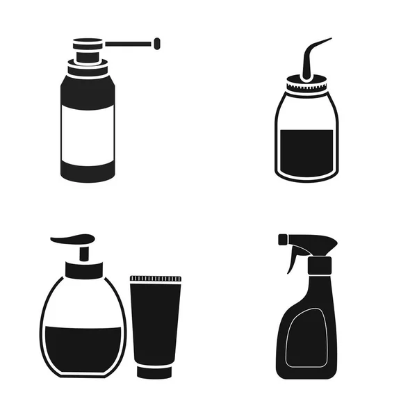 Vector design of sprayer and liquid logo. Set of sprayer and pesticide vector icon for stock. — Stock Vector