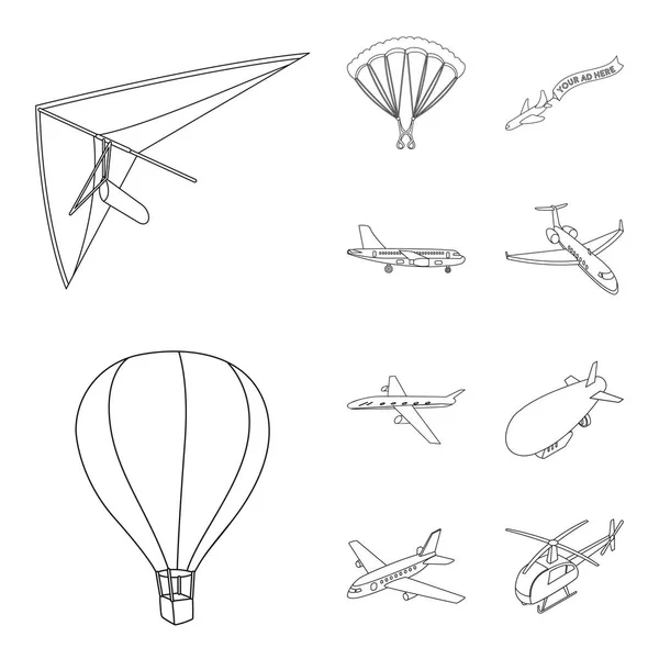 Illustration vectorielle du transport et signe objet. Ensemble d'icône vectorielle de transport et de glissement pour stock . — Image vectorielle