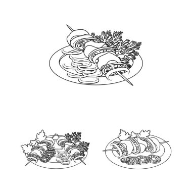 İzole nesnesini ve ızgara sembolü. Toplama ve web için kömür hisse senedi simgesi.