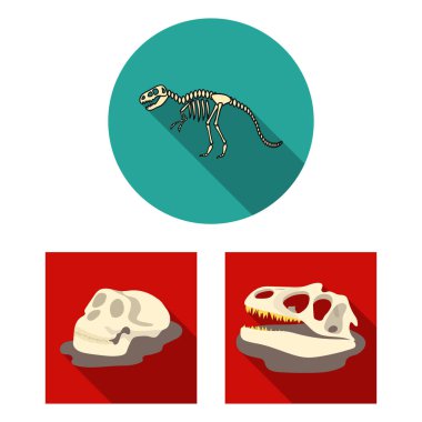 İskelet ve karakter logo yalıtılmış nesne. Hisse senedi için iskelet ve Cadılar Bayramı vektör simge kümesi.