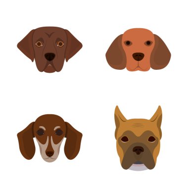 Şirin izole nesnesini ve köpek yavrusu simgesi. Web için şirin ve hayvan hisse senedi simgesi kümesi.