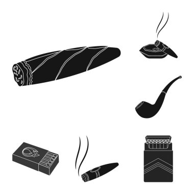 Vektör çizim duman ve iz yok. Duman ve durdurmak hisse senedi vektör çizim topluluğu.