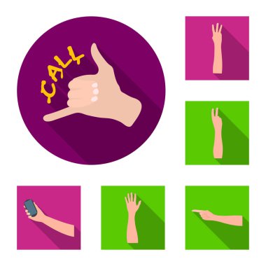 Vektör çizim, animasyon ve işaret parmak. Animasyon ve web için hisse senedi simgesi jest topluluğu.