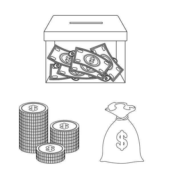 Illustration vectorielle du logo de paiement et de prêt. Collecte d'illustration vectorielle de paiement et de stock financier . — Image vectorielle