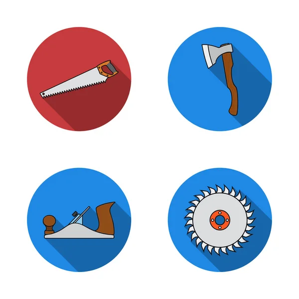 Ilustracja wektorowa logo narzędzie i budowlane. Zestaw narzędzia i Stolarstwo symbol giełdowy dla sieci web. — Wektor stockowy