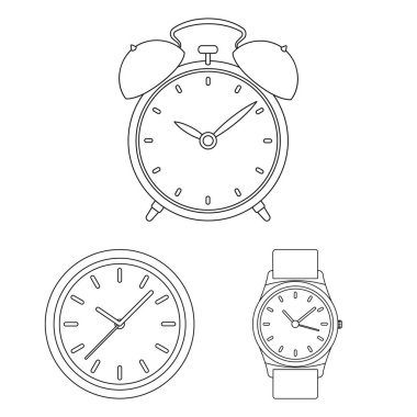 Saat ve saat simge vektör tasarımı. Zaman ve iş hisse senedi toplama illüstrasyon vektör.