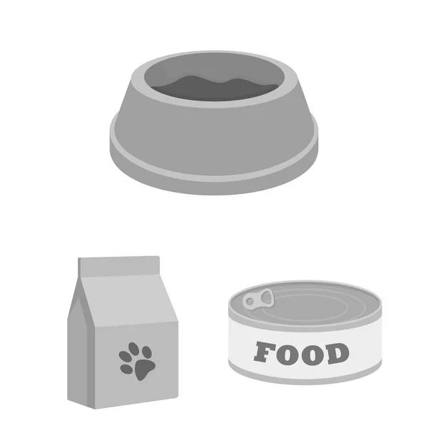 Illustration vectorielle du signe alimentaire et étain. Collecte de nourriture et illustration vectorielle de bouillon de bouteille . — Image vectorielle