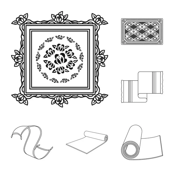 Vektor Design Von Teppich Und Persischem Symbol Sammlung Von Teppich — Stockvektor