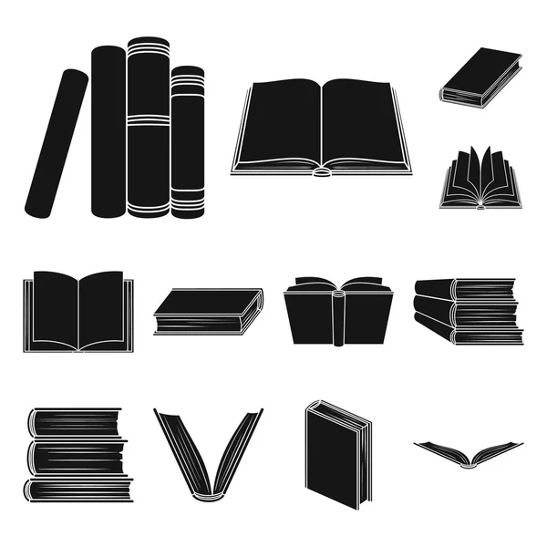Isolated object of library and textbook symbol. Set of library and school vector icon for stock. — Stock Vector