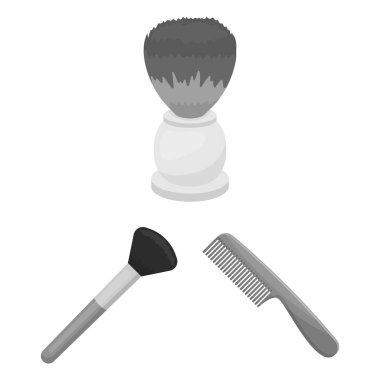 Fırça ve hijyen logo vektör tasarımı. Hisse senedi için fırça ve duş vektör simge topluluğu.