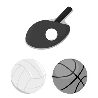 Topu ve futbol işareti vektör Illustration. Top ve basketbol hisse senedi vektör çizim topluluğu.