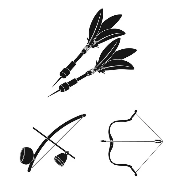 Conception vectorielle de la main et icône tribale. Ensemble de la main et de la nature stock symbole pour la toile . — Image vectorielle