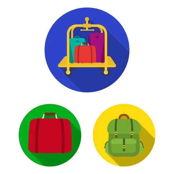 Vektorillustration av och ryggsäck symbol. Samling och pack lager vektorillustration. — Stock vektor