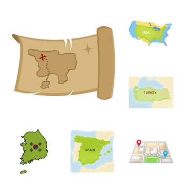 Orta ve Doğu sembolü yalıtılmış nesne. Hisse senedi için orta ve ülke vektör simge topluluğu.