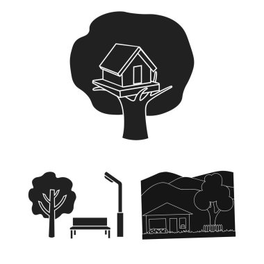 Ağaç ve orman simge vektör tasarımı. Ağaç ve yeşil hisse senedi vektör çizim.