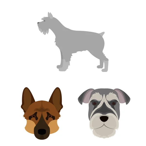 Objeto aislado del logotipo lindo y cachorro. Conjunto de lindo y animal stock símbolo para web . — Vector de stock