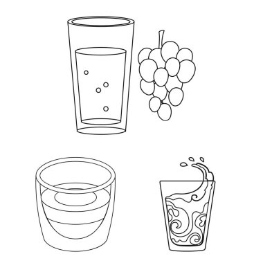 Cam ve şeffaf simge vektör tasarımı. Cam ve boş hisse senedi vektör çizim koleksiyonu.