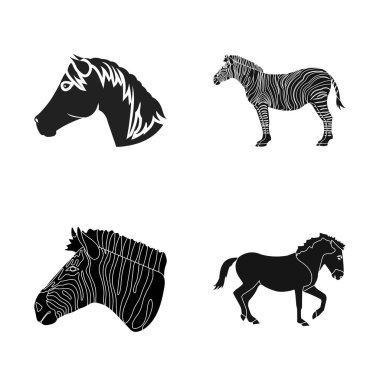 Tırıs ve çalışan logosu yalıtılmış nesne. Tırıs ve clipart hisse senedi vektör çizim seti.