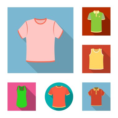 Giysi tasarım vektör ve simge giymek. Giyim ve kısa hisse senedi vektör çizim koleksiyonu.