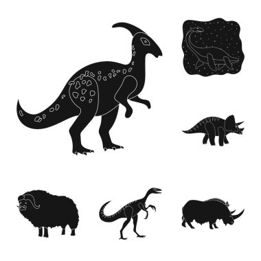 Hayvan ve karakter simge vektör tasarımı. Hisse senedi için hayvan ve antik vektör simge kümesi.