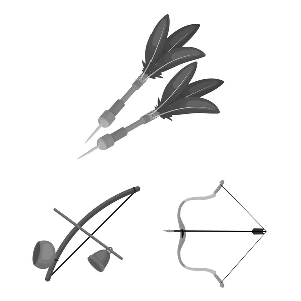Objet isolé de la main et du logo tribal. Collection d'icône vectorielle main et nature pour stock . — Image vectorielle