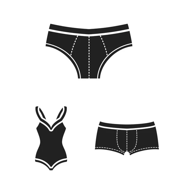 Diseño vectorial de bikini y logo de moda. Conjunto de bikini y traje de baño stock vector ilustración . — Archivo Imágenes Vectoriales