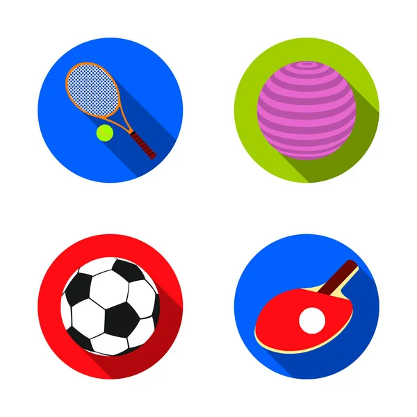 Vector design of ball and soccer icon. Collection of ball and basketball vector icon for stock. — Stock Vector