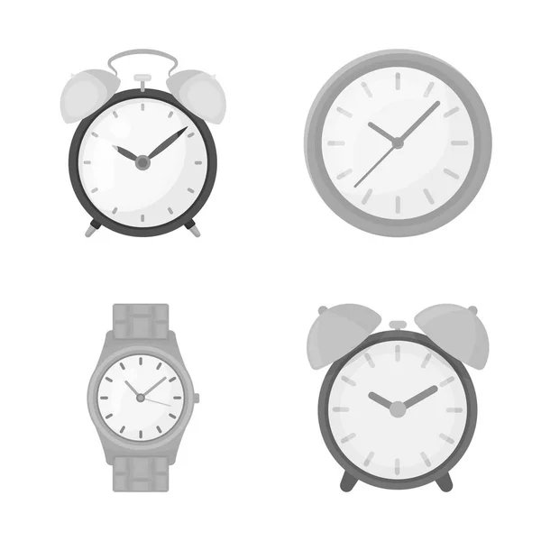 Oggetto isolato di tempo e ora logo. Serie di illustrazioni vettoriali di stock di tempo e di business . — Vettoriale Stock