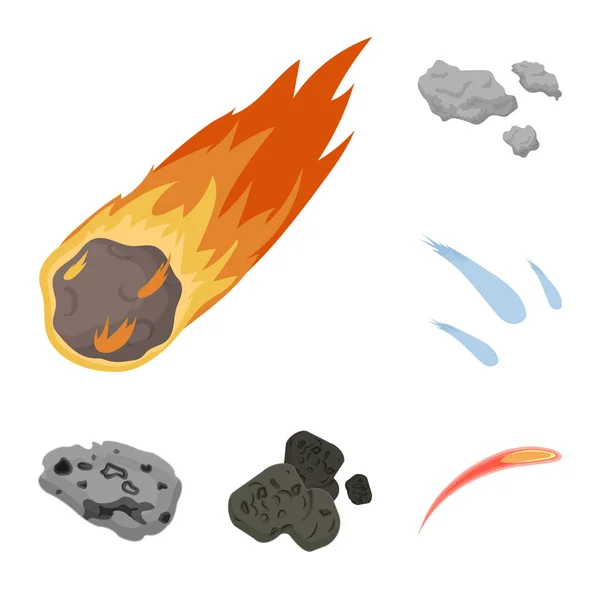 Ilustración Vectorial Del Logotipo Disparo Fuego Conjunto Disparo Asteroide Icono — Vector de stock