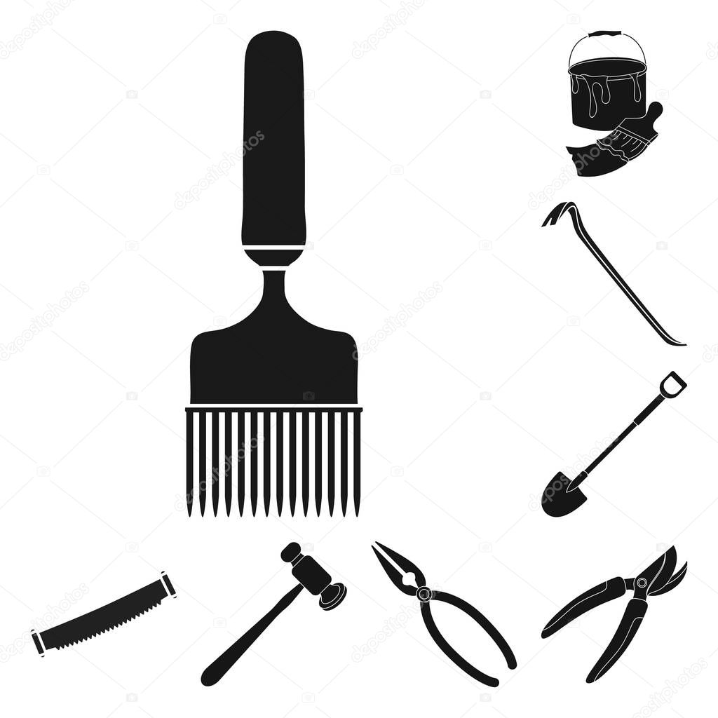Vector illustration of tool and construction logo. Collection of tool and carpentry stock vector illustration.