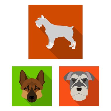 Şirin izole nesnesini ve köpek yavrusu işareti. Şirin ve hayvan hisse senedi vektör çizim topluluğu.