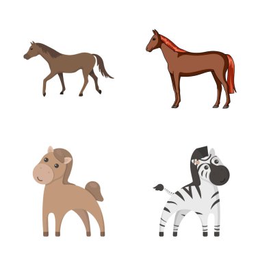 Tırıs ve çalışan işareti vektör çizimi. Tırıs ve clipart hisse senedi vektör çizim seti.