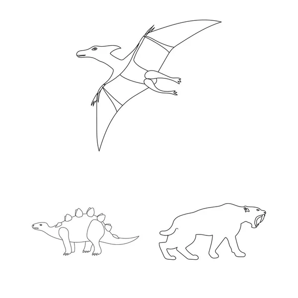 Векторный Дизайн Символа Животного Персонажа Набор Векторных Иллюстраций Животных Древних — стоковый вектор