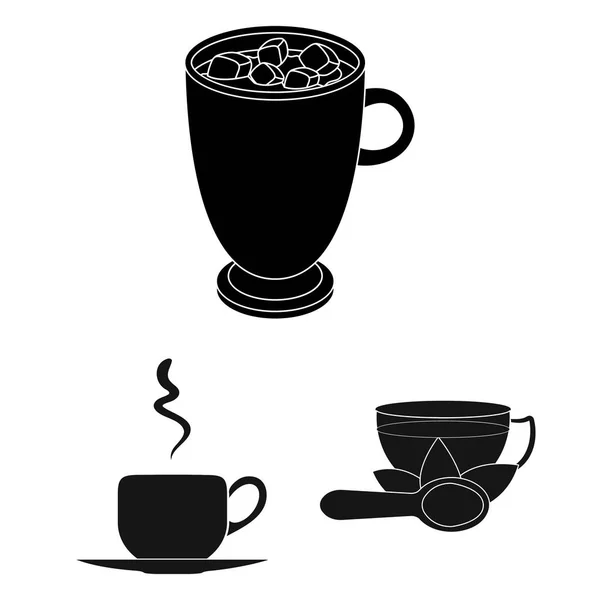 Vektorová Design Cup Coffe Symbolu Sada Šálek Špičkové Vektorové Ilustrace — Stockový vektor