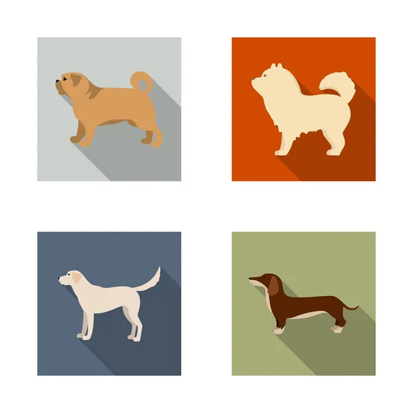 向量例证可爱和小狗标志。一套可爱和动物股票向量例证. — 图库矢量图片