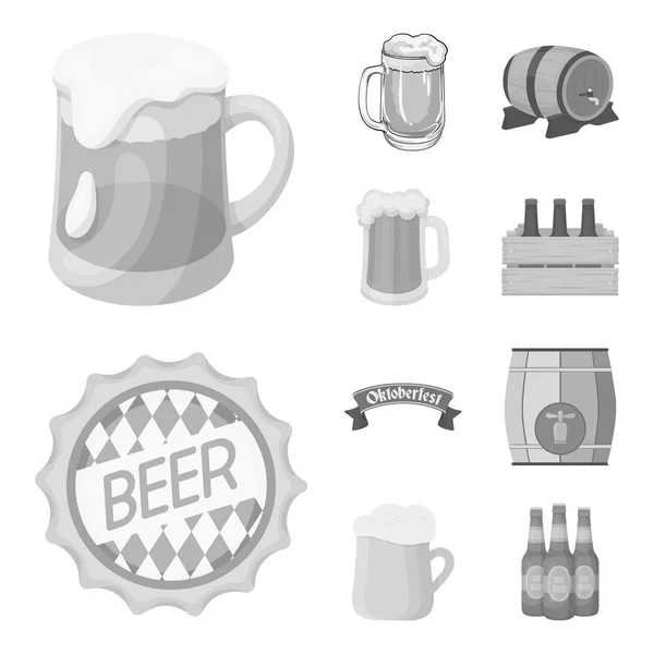Projeto vetorial do sinal mínimo e da cerveja. Conjunto de ilustração vetorial de estoque mínimo e artesanal . — Vetor de Stock