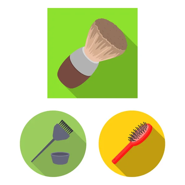 Diseño vectorial de pincel y símbolo de higiene. Conjunto de cepillo y ducha símbolo de stock para web . — Vector de stock
