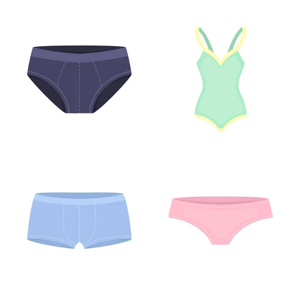 Objet isolé de bikini et signe de mode. Collection de bikini et maillot de bain illustration vectorielle de stock . — Image vectorielle