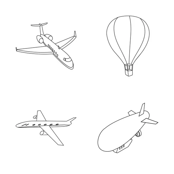 Illustration vectorielle du transport et signe objet. Jeu de symbole de stock de transport et de glissement pour toile . — Image vectorielle