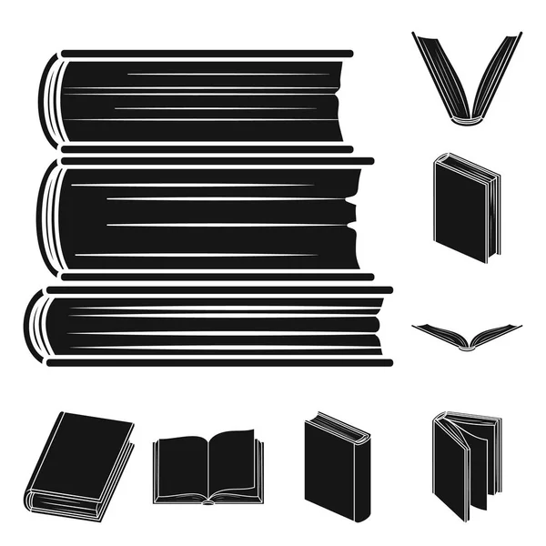 Vektor-Design von Bibliothek und Lehrbuch-Icon. Set von Bibliothek und Schule Vektor-Symbol für Lager. — Stockvektor