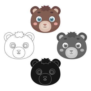 Namlu simgesi beyaz arka plan üzerinde izole karikatür tarzı ayı. Hayvan namlu sembol stok vektör çizim.