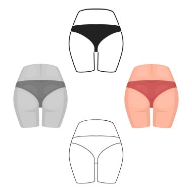 Kalça simgesi beyaz arka plan üzerinde izole karikatür tarzı. Vücut sembol stok vektör çizim parçası.