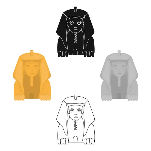 Icono de la esfinge en estilo de dibujos animados aislado sobre fondo blanco. Antiguo Egipto símbolo stock vector ilustración . — Archivo Imágenes Vectoriales