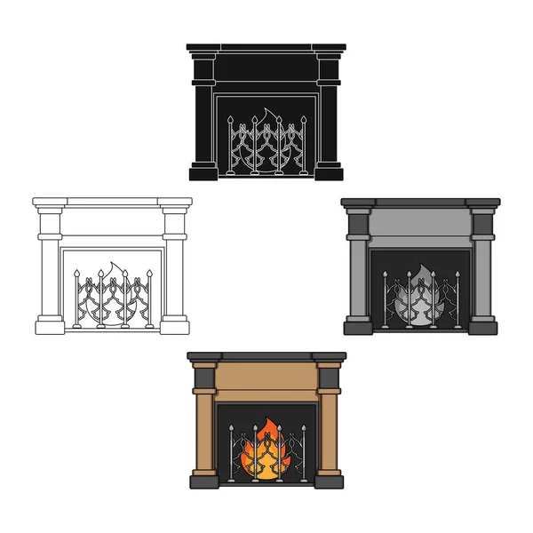 Feuer, Wärme und Komfort. Kamin einzigen Symbol im Cartoon-Stil Vektor Symbol Stock Illustration Web. — Stockvektor